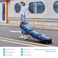 Sac de snowboard rembourré de grande capacité avec housse de manche à roulettes sac de snowboard extensible pour hommes femmes sac de ski réglable