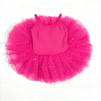 Nouvelle arrivée, tutu de danse pour filles, maille brillante fuchsia, vêtements d'entraînement pour enfants, ballet