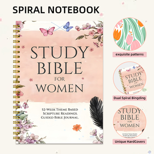 Cuaderno Espiral con Estampado Floral, <span class=keywords><strong>Biblia</strong></span> de Estudio <span class=keywords><strong>para</strong></span> Mujeres, Tema de 52 Semanas, Diario Cristiano, Registro de Oraciones, Regalo Religioso Rosa - Product Image 5