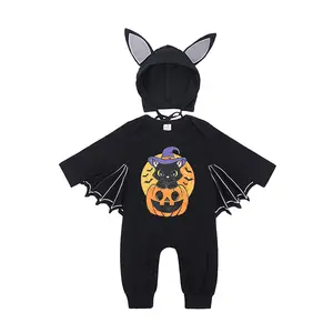 Toddler Baby Halloween Cotton Rompers Kids Adorable Animal Clothes Jumpsuit Infant Hallowmas Costumes With Hat