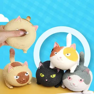 Hot Selling TPR Squeeze Angry Cat Squishy Spielzeug Depression Angst Reliever Stress Sensory Squishy Fidget Toy