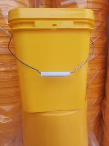 20L Food Grade Plastic Square Pail Factory Supply Wholesale Price 5 Gallon Plastic Square Paint Bucket For Packaging