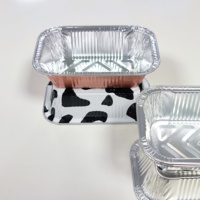 136*85*36mm 250ml jetable alimentaire four emballage sûr feuille d'aluminium conteneur plateau feuille d'aluminium gâteau cuisson modèle
