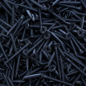 Vis à cloison sèche à tête trompette en acier trempé C1022, finition phosphate noir, pour fixation intérieure - Product Image 2