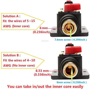 กล่องฟิวส์พลาสติก 12V-24V DC 100A สำหรับเครื่องเสียง<span class=keywords><strong>รถยนต์</strong></span> ฟิวส์แบบรีเซ็ตได้ ป้องกันระบบเครื่องเสียงรถยนต์ - Product Image 6