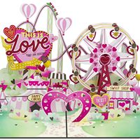 Amour carnaval 3D saint valentin carte d'anniversaire amour carrousel créatif cirque carte-cadeau cadeau de vacances