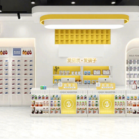 Perlengkapan Toko Bayi Ramah Lingkungan, Tahan Lama, dan Dapat Disesuaikan BBC009-B dengan Lampu LED untuk Desain Interior dan Branding Toko Perlengkapan Ibu Hamil