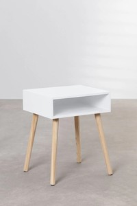Korean <strong>Yellow</strong> Leg Chest of Drawers Shelf Nightstand Night Stand Storage Organizer Light Wooden <strong>Bedside</strong> <strong>Table</strong> With Certificate - Product Image 5