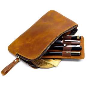 Classic Vintage Style Mens Triple Fold Black Leather <b>Wallet</b> Featuring <b>RFID</b> <b>Blocking</b> Security Coin Pocket and Smooth Polyester - Product Image 3