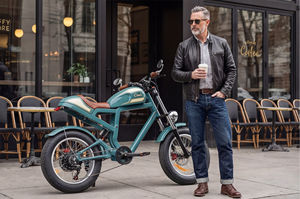 जिली 48 वी 750w 19.2 आह रेट्रो इलेक्ट्रिक गंदगी विंटेज इलेक्ट्रिक बाइक 20x4.0 इलेक्ट्रिक मोपेड स्टाइल ईबाइक - Product Image 2