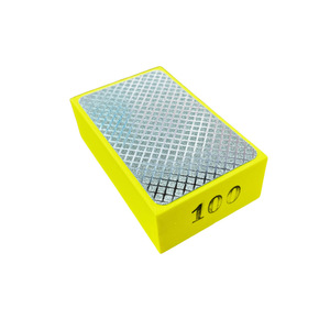 Tampon de polissage diamanté 90x55mm, abrasif fin moyen pour pierre, carreaux de céramique, verre, acier, utilisation avec meuleuse d'angle - Product Image 3