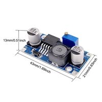 Módulo Convertidor Buck LM2596S de Alta Eficiencia 3A, Entrada 3-40V, Salida 3-40V, Placa de Alimentación Ajustable con Pantalla