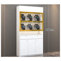 Meuble de présentation mural en bois laqué pour bijoux, vitrine pour magasin, design moderne pour l'intérieur d'un magasin d'optique
