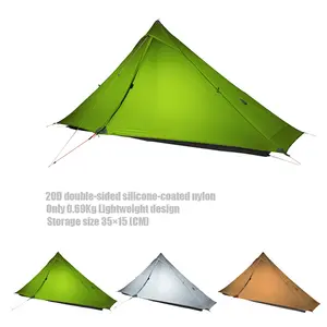 3FUL GEAR Lanshan 1 Pro extérieur ultraléger trois saisons 1 tente en Nylon pour homme tente légère sans tiges tente une chambre