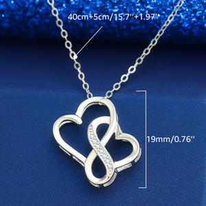 Women's Heart Necklace <b>Cross</b> Border Multi Exclusive Experienced Exporter Electrophoretic Coating Color Retention Time Gift - Product Image 2