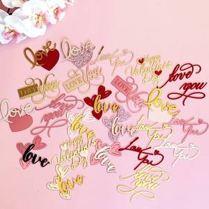 Decoración Acrílica para Pastel de San Valentín con Diseño de Viento, Decoración para Pastel con la Frase 'Te Amo', Adornos para Pastel - Product Image 5