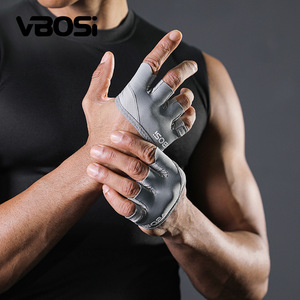 ถุงมือกีฬาแบบครึ่งฝ่ามือ Vbosi สีเทา อุปกรณ์ป้องกันสำหรับปั่นจักรยานและออกกำลังกายสำหรับทุกเพศ - Product Image 1