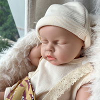 Poupée en silicone Reborn réaliste imperméable à l'eau de 45cm, jouet de bricolage doux au toucher fait à la main avec veines visibles pour filles