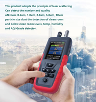 Compteur de particules, détecteur de poussière PM2.5, compteur à six canaux, détecteur de moisissures et de poussière, détecteur de poussière portable, analyseur de taille de particules