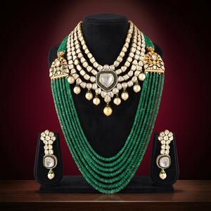 Magnifique collier en or 18 carats serti de diamants, fait main, l'envie de la Maharani, idéal pour les occasions de mariage - Product Image 2
