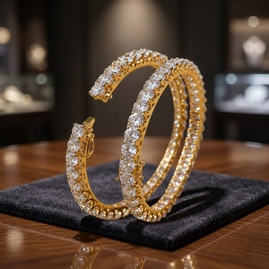 Luxury Brass Gold Plated Cubic Zirconia <b>Ruby</b> Stone Bangles Pair Indian Bridal AD CZ Jewelry Hand <b>Bracelet</b> For Women - Product Image 3