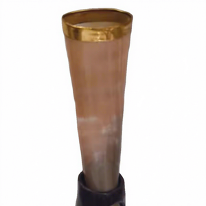 Cuerno de búfalo de la mejor calidad de Saniya Handicrafts, cuerno vikingo para beber, borde de latón pulido, estilo Animal, decoración artesanal Natural - Product Image 1