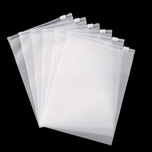 Customized Logo Printing Hot Selling Eco friendly Zipper Resealable Clothes Packaging Bag Frosted Plastic Ziplock Bag