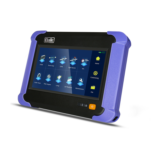 Eloik Multi-Function Optical Time Domain Reflectometer ALK-7000 SM MM OTDR + OPM + OLS + VFL for FTTX Network