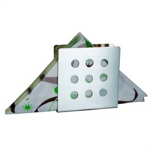Porte-mouchoir rond de forme carrée porte-serviettes en acier inoxydable porte-papier de soie porte-serviettes pour comptoir - Product Image 1
