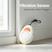 Alarme vibratoire et alarme personnelle 2-en-1 MEINOE 125 dB - Détecteur de cambriolage sans fil avec lumière LED pour la sécurité domestique CE FCC