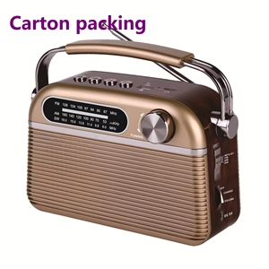 Custom Multiband FM AM SW Portable Radio with High Sensitivity Built-in <b>Speaker</b> and AC DC Power Supply Retro Design - Product Image 1