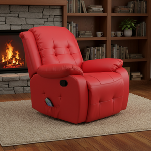 Fauteuil inclinable moderne <span class=keywords><strong>Luke</strong></span> avec repose-pieds en PU, très vendu, pour salon, détente, appartement et hôtel - Product Image 1