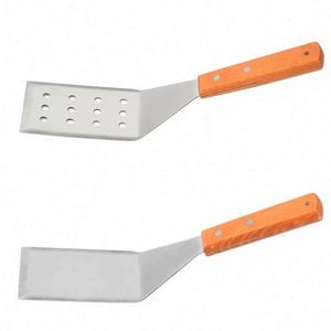 Kitchen <b>Tools</b> Japanese Cuisine Steak Spatula Stainless Steel Wood Handle Frying Spatula Teppanyaki Spatula - Product Image 4