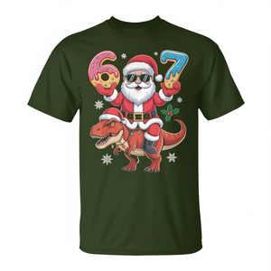 Xmas Gen Alpha Ice Cream Meme Trex Youth 67 T-shirt de Noël - Product Image 2