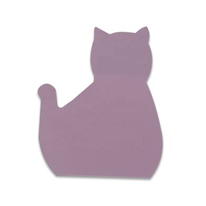 Nouveaux blocs-notes adhésifs transparents imperméables de forme spéciale, créatifs, en PET, couleur unie, en forme de cœur, mignons, bloc-notes en forme de chat - Product Image 5