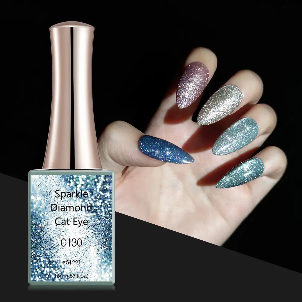 16ml Neue Buddy nagel gel glänzende farbe gel SPARKLE diamant cat eye gel UV & LED tränken weg von 6 farben auswahl für professionelle