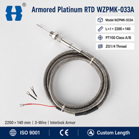 Capteur RTD en platine blindé spécial HUADONG PT100 ; Classe A ; Classe B ; Filetage de connexion : ZG1/4
