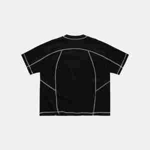 เสื้อยืดทรงบ็อกซี่ 100% ผ้าฝ้าย ทรงบ็อกซี่ แขนสั้น สวมใส่สบาย ผ้าแห้งเร็ว มีลาย - Product Image 2