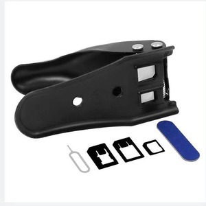 Work Record Dual-blade Sim Card Cutter Black Abs Material For Apple And Android Replacement - Product Image 1