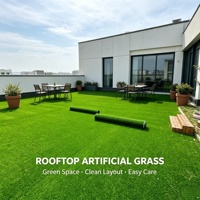 Gazon artificiel paysager, gazon synthétique, décoration de jardin, pelouse artificielle pour cour, patio, parc, décoration paysagère
