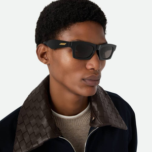 Bottega Modern Rectangular Sunglasses Sleek Acetate <b>Frame</b> Stylish Shades for Travel Daily Wear Veneta BV - Product Image 2