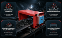 Détecteur de minerais industriel à impulsion, sensibilité 20 mm, écran LCD, bobine de recherche 5 cm, sans fausse détection, ceinture en acier, certifié CE