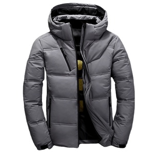 Manteau d'hiver d'extérieur brodé pour homme, veste <span class=keywords><strong>courte</strong></span> en duvet pour femme, style homme 2025, tissu tissé, coupe slim, fermeture éclair classique - Product Image 5