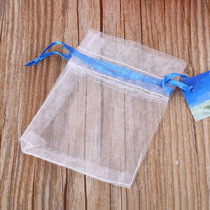 Sac de bienvenue en <span class=keywords><strong>organza</strong></span> lilas en soie plume pour mariage Pochette cadeau avec cordon de serrage <span class=keywords><strong>10x15</strong></span> - Product Image 4