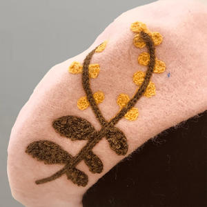 <span class=keywords><strong>Chapeau</strong></span> béret en feutre de laine perlé pour <span class=keywords><strong>femme</strong></span>, mode décontractée, idéal pour les voyages en extérieur et la peinture hivernale - Product Image 2