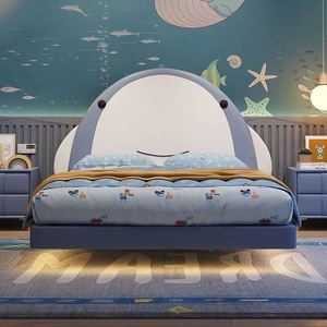 Cama de Día Premium con Estructura 100% de Madera, Tamaño Completo, Diseño de Ballena, Moderna, Resistente, Cómoda, Tapicería de Algodón, Ideal para Espacios Pequeños, Dormitorio Juvenil - Product Image 3