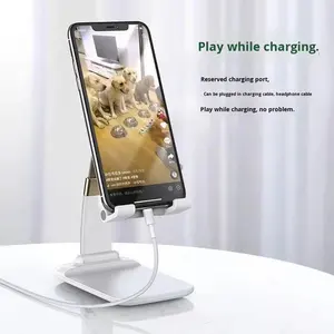 Support de téléphone multifonctionnel créatif et paresseux, support de téléphone portable pliable télescopique en ABS + alliage de zinc, support de téléphone en plastique pour diffusion en direct - Product Image 4