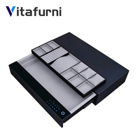Vitafurni Neuheiten Kleiderschrank-Organizer Smart Lock Schmuck-Schubladensafe Grau Fingerabdruck Digitales Passwort Sicherheitsfach