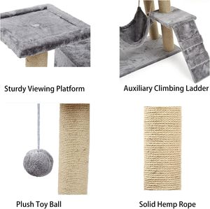 Mèo scratcher cây trong nhà mèo scratching bài viết đứng nhà Mèo căn hộ vui mèo đồ chơi cho mèo con vật nuôi chơi nhà - Product Image 5