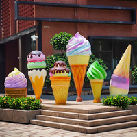 Sculpture de dessert géante-Décoration extérieure ludique pour gâteaux et beignets pour parcs à thème et confiseries